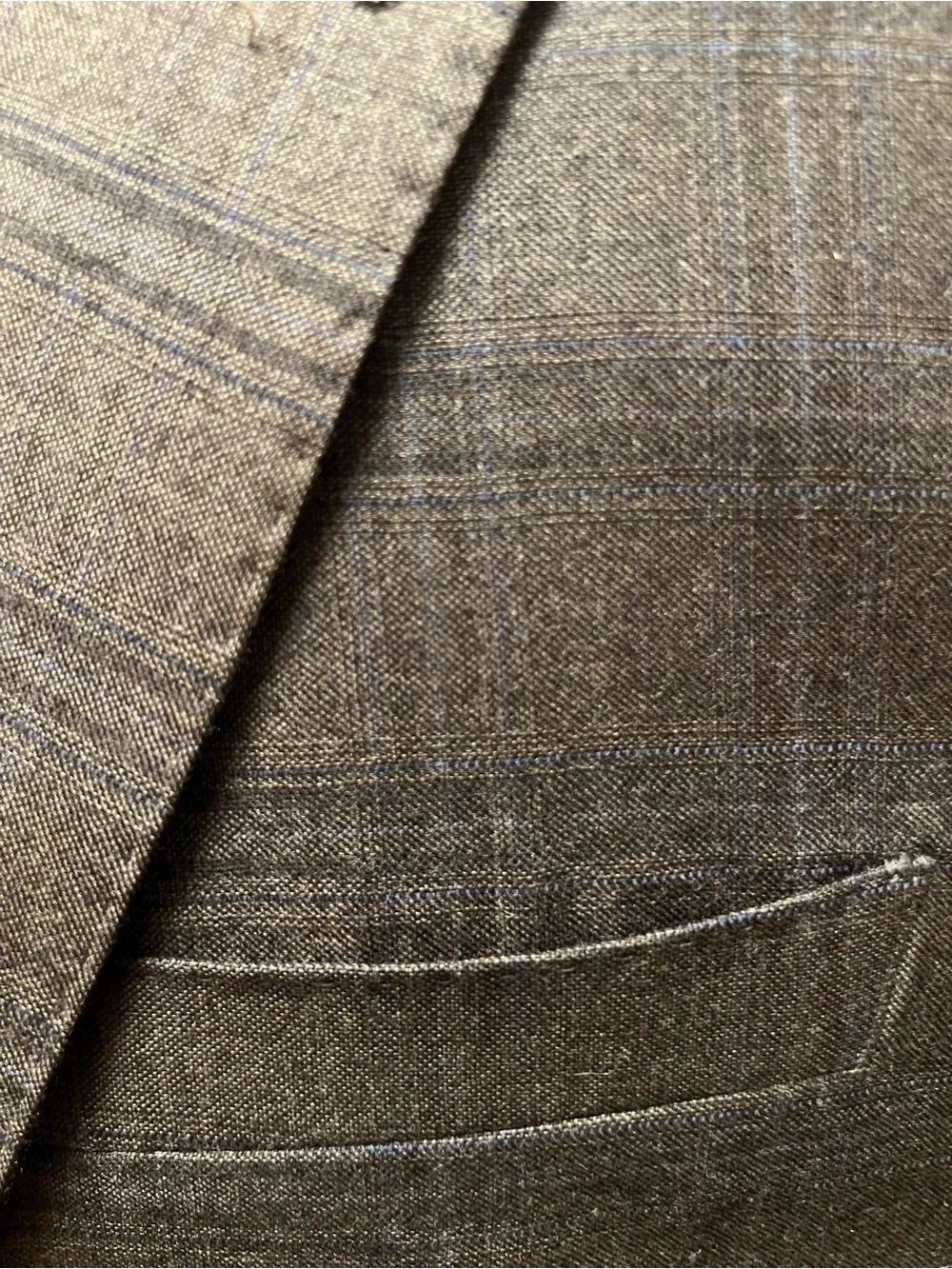 Jos A Bank Brown Plaid Blue Deco Wool Sport Coat Blazer Jacket Men 46R